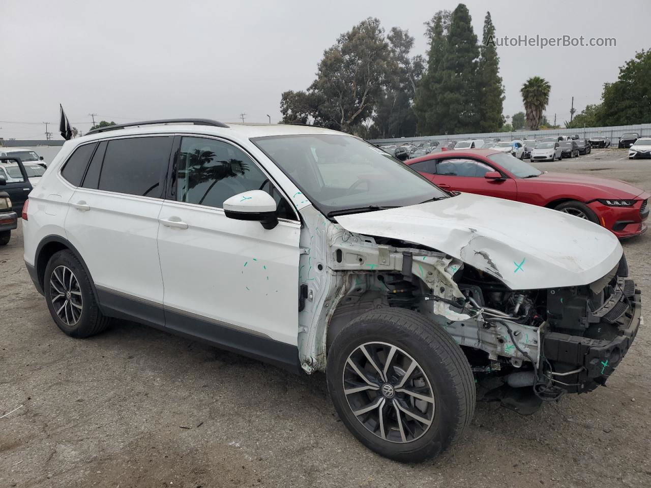 2021 Volkswagen Tiguan Se White vin: 3VV3B7AX1MM093272