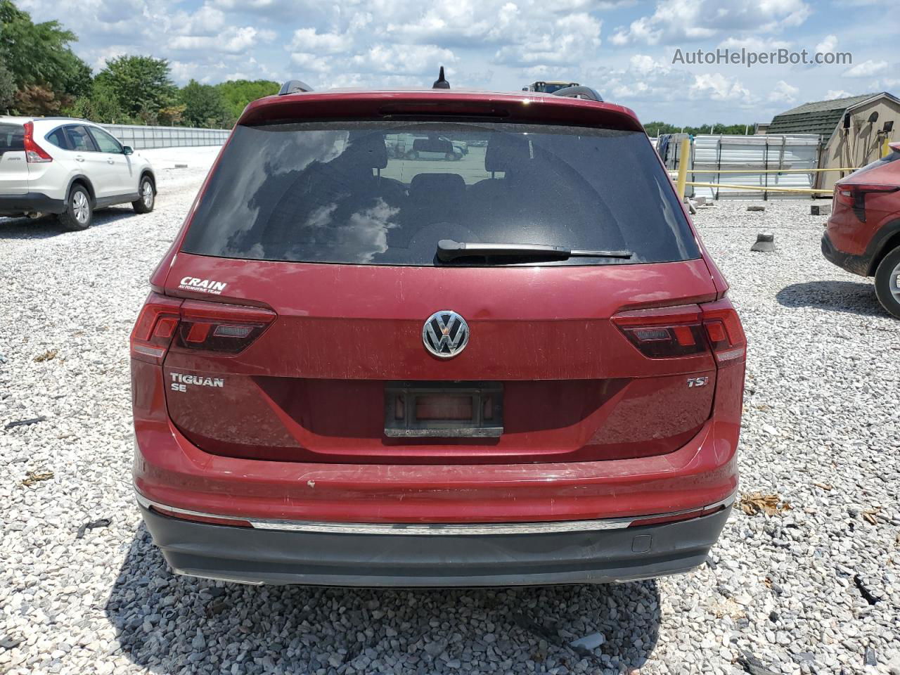 2018 Volkswagen Tiguan Se Red vin: 3VV3B7AX2JM046747