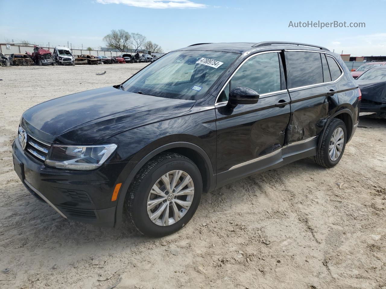 2018 Volkswagen Tiguan Se Черный vin: 3VV3B7AX2JM079053