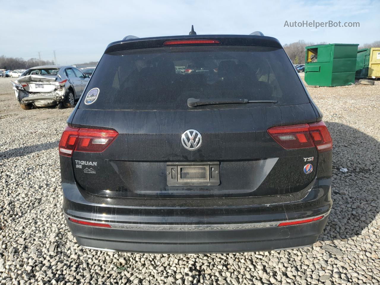 2018 Volkswagen Tiguan Se Черный vin: 3VV3B7AX2JM113072