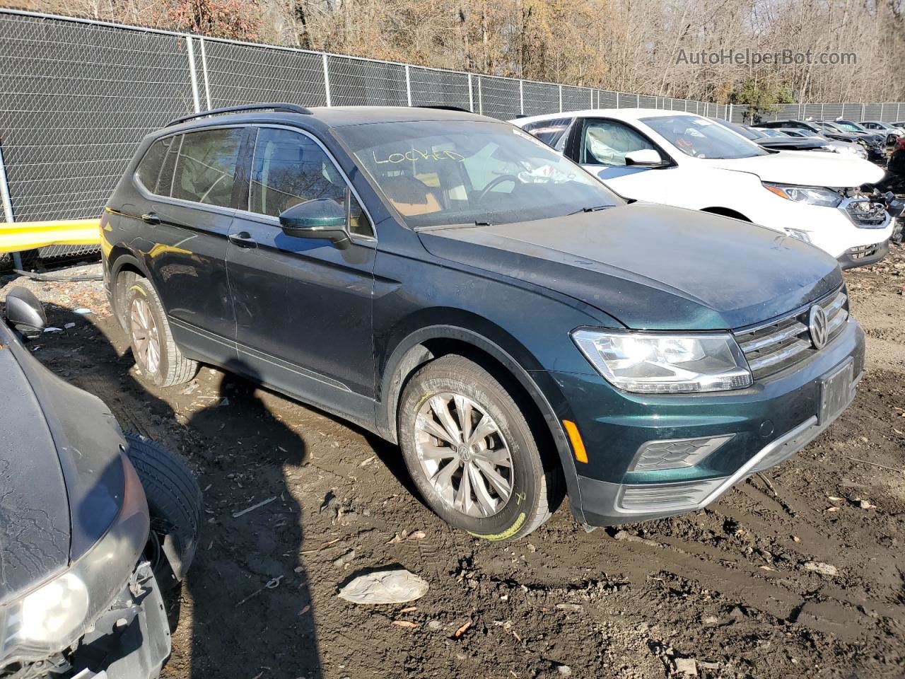 2018 Volkswagen Tiguan Se Зеленый vin: 3VV3B7AX2JM144581