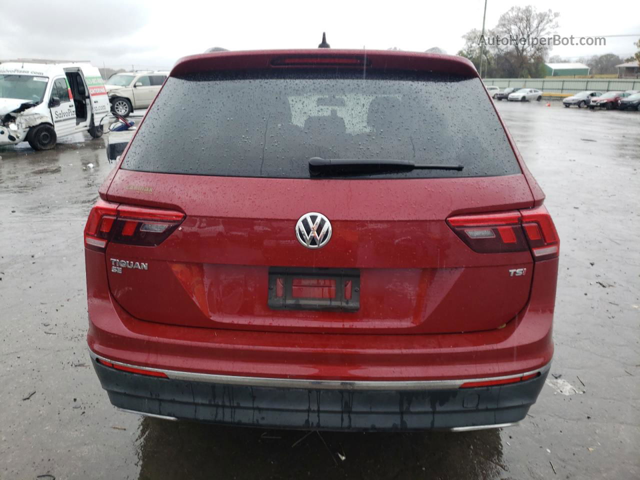 2018 Volkswagen Tiguan Se Maroon vin: 3VV3B7AX2JM176060