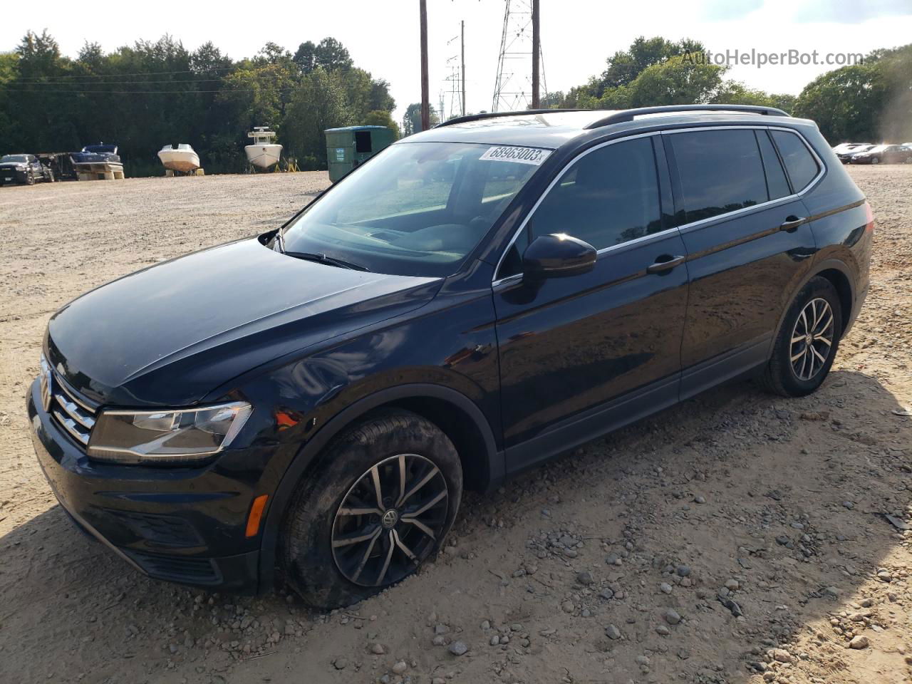 2019 Volkswagen Tiguan Se Черный vin: 3VV3B7AX2KM096226