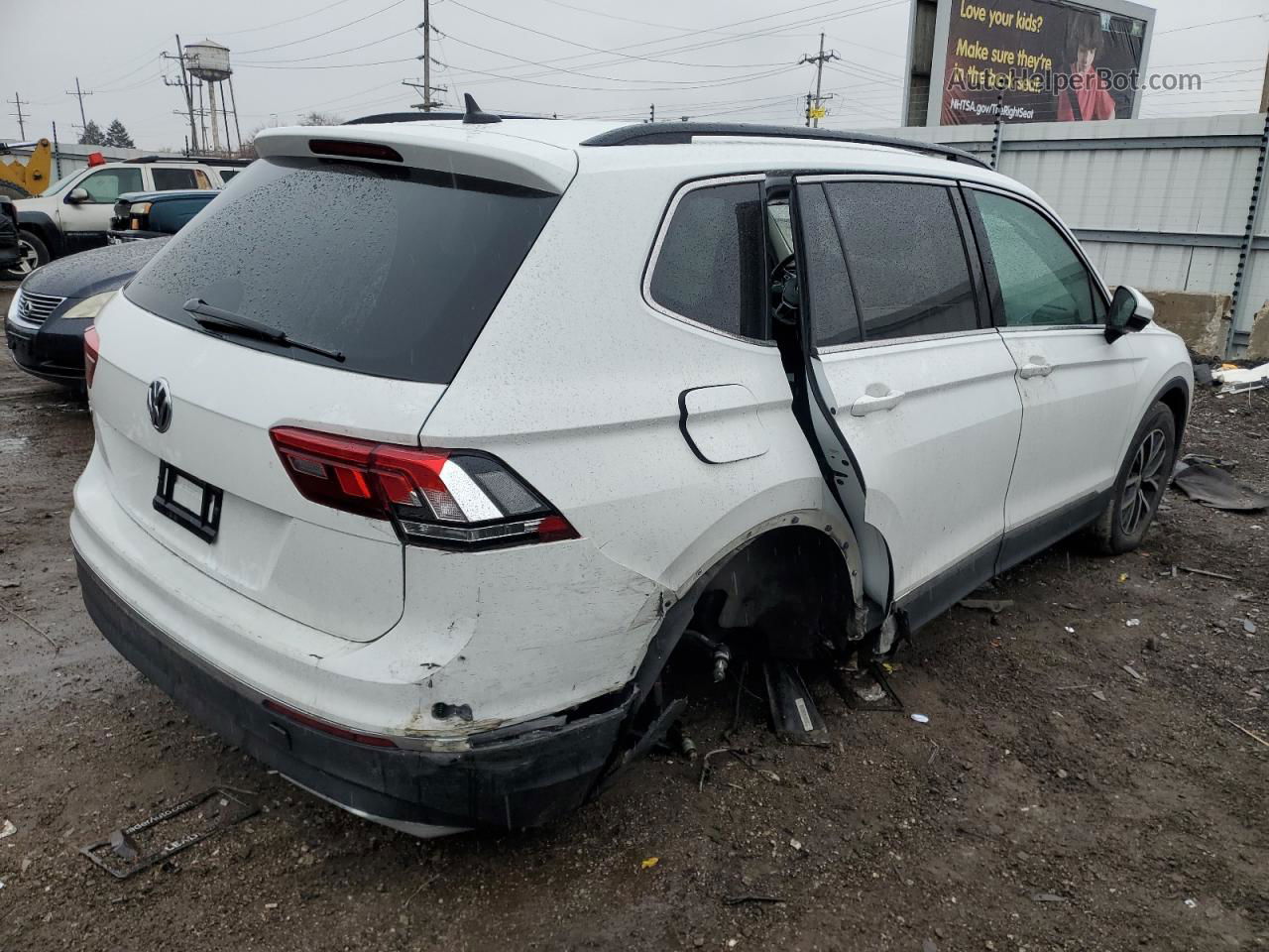 2021 Volkswagen Tiguan Se White vin: 3VV3B7AX2MM030245