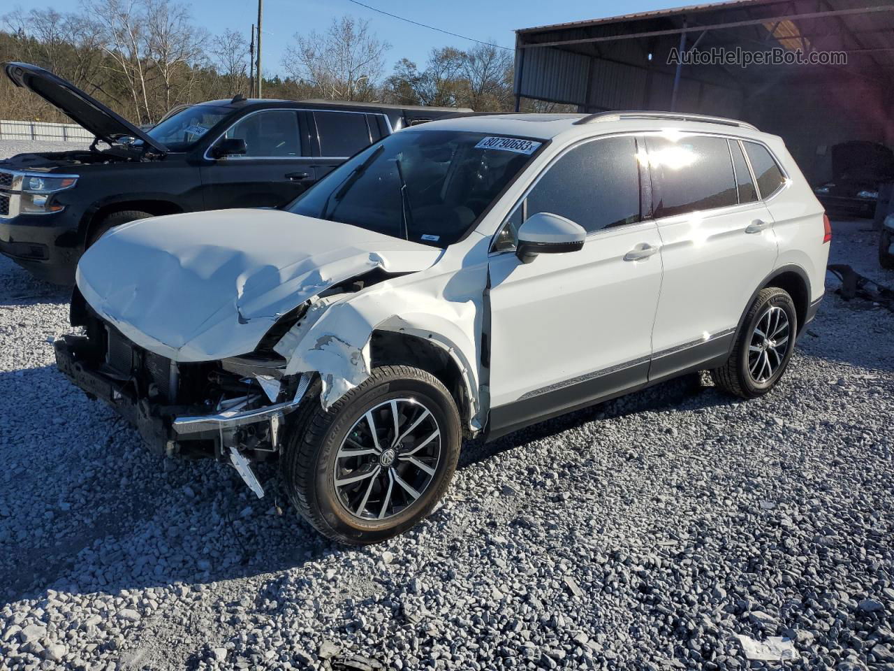 2021 Volkswagen Tiguan Se White vin: 3VV3B7AX2MM053069