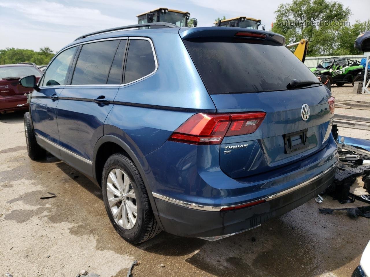 2018 Volkswagen Tiguan Se Синий vin: 3VV3B7AX3JM026992