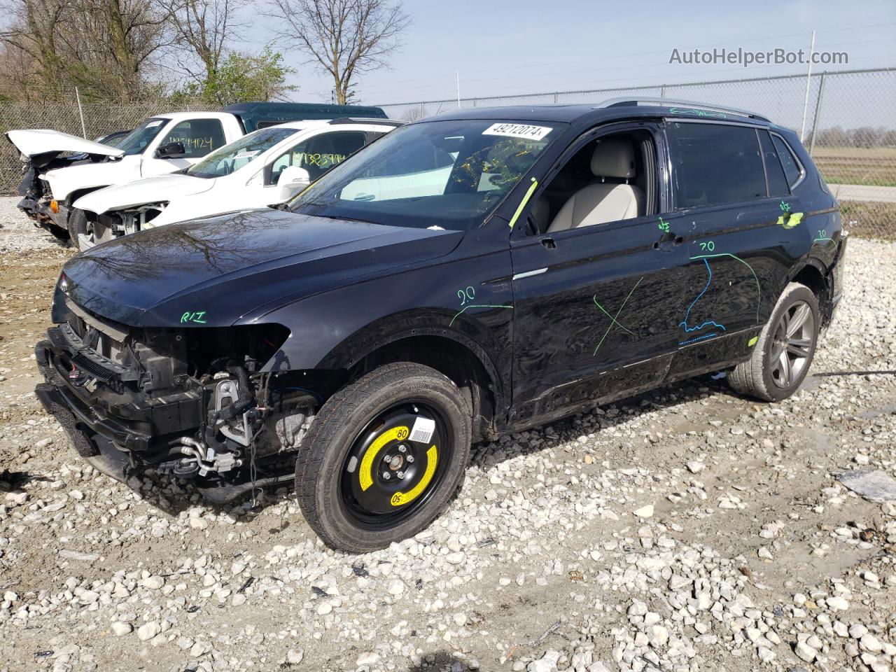 2018 Volkswagen Tiguan Se Black vin: 3VV3B7AX3JM165035