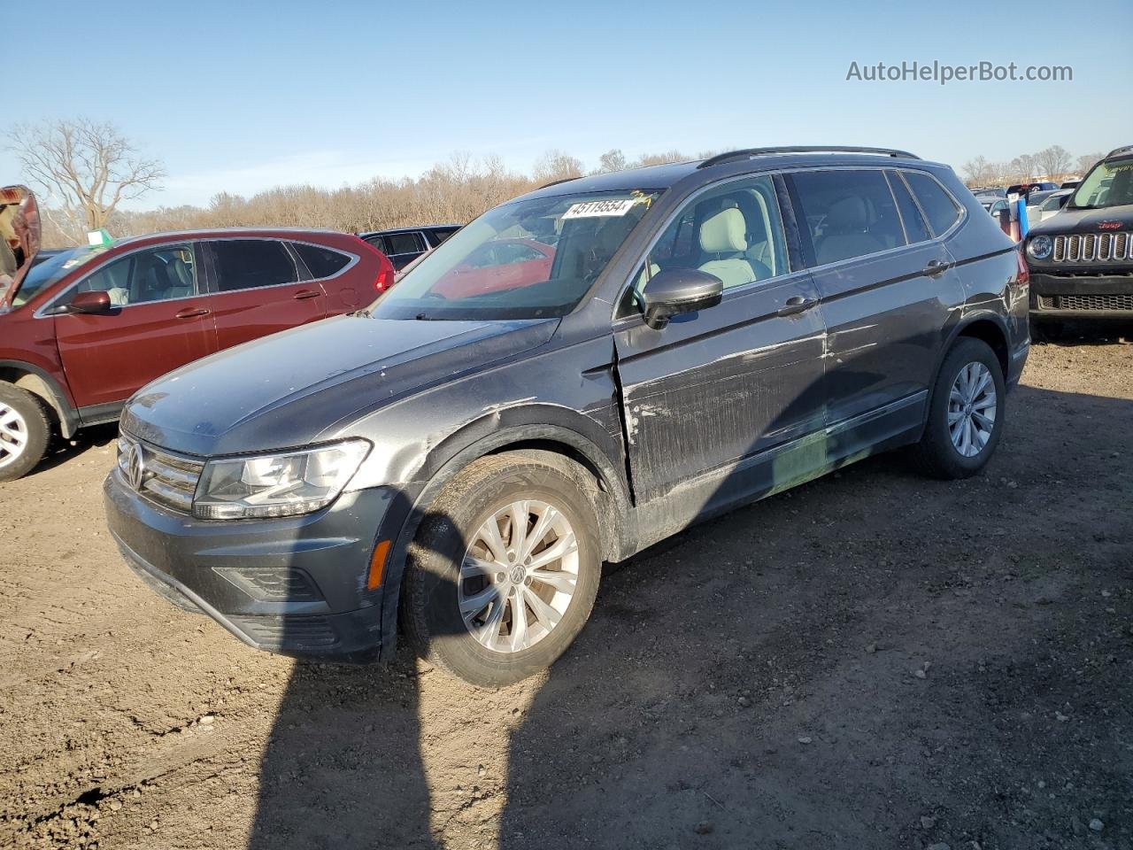 2018 Volkswagen Tiguan Se Серый vin: 3VV3B7AX4JM048578