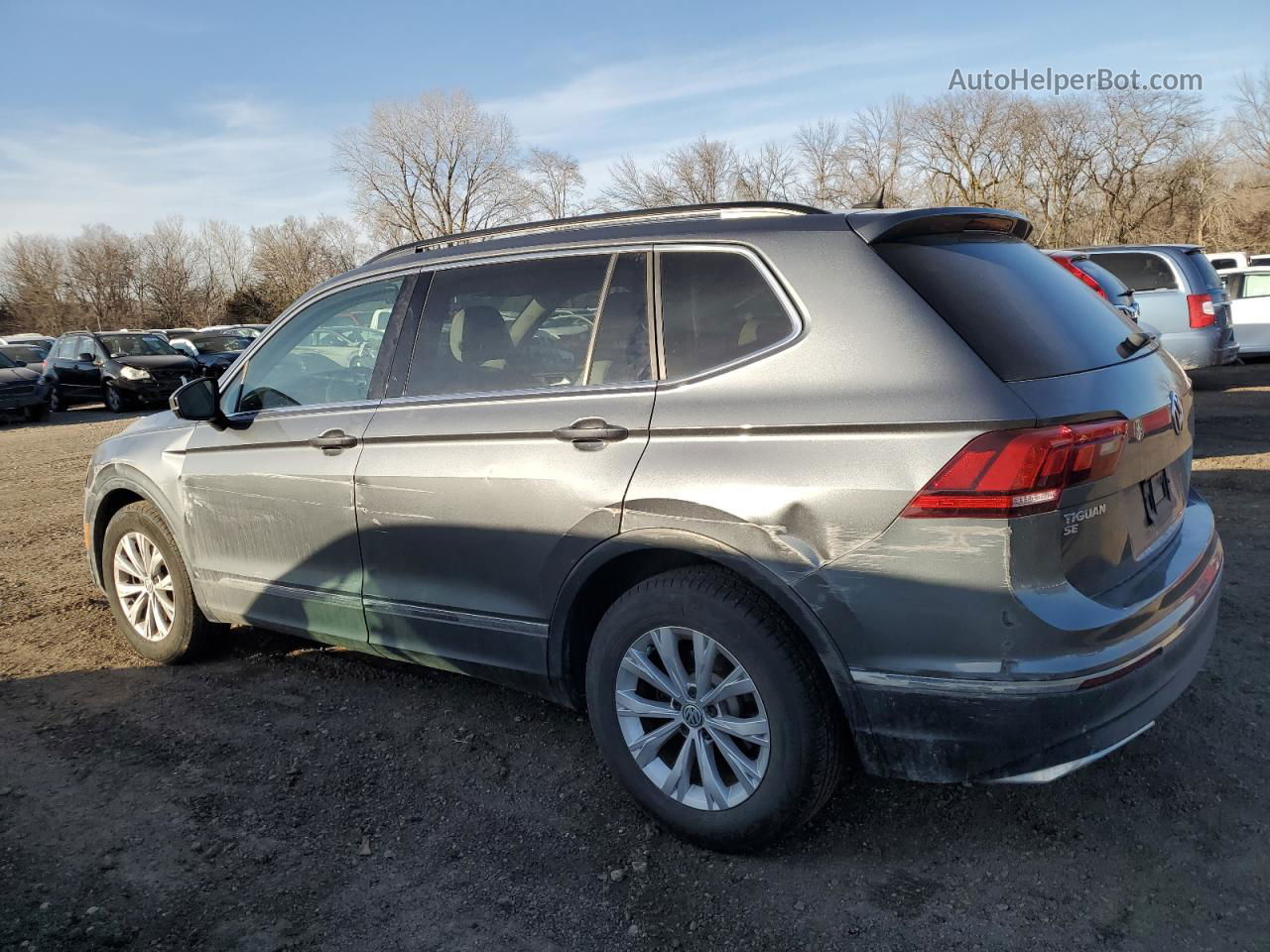 2018 Volkswagen Tiguan Se Gray vin: 3VV3B7AX4JM048578