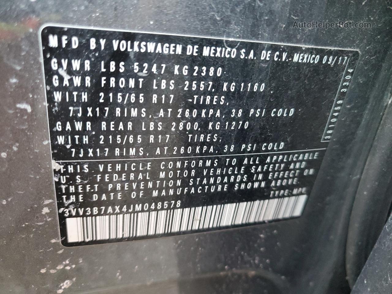 2018 Volkswagen Tiguan Se Серый vin: 3VV3B7AX4JM048578