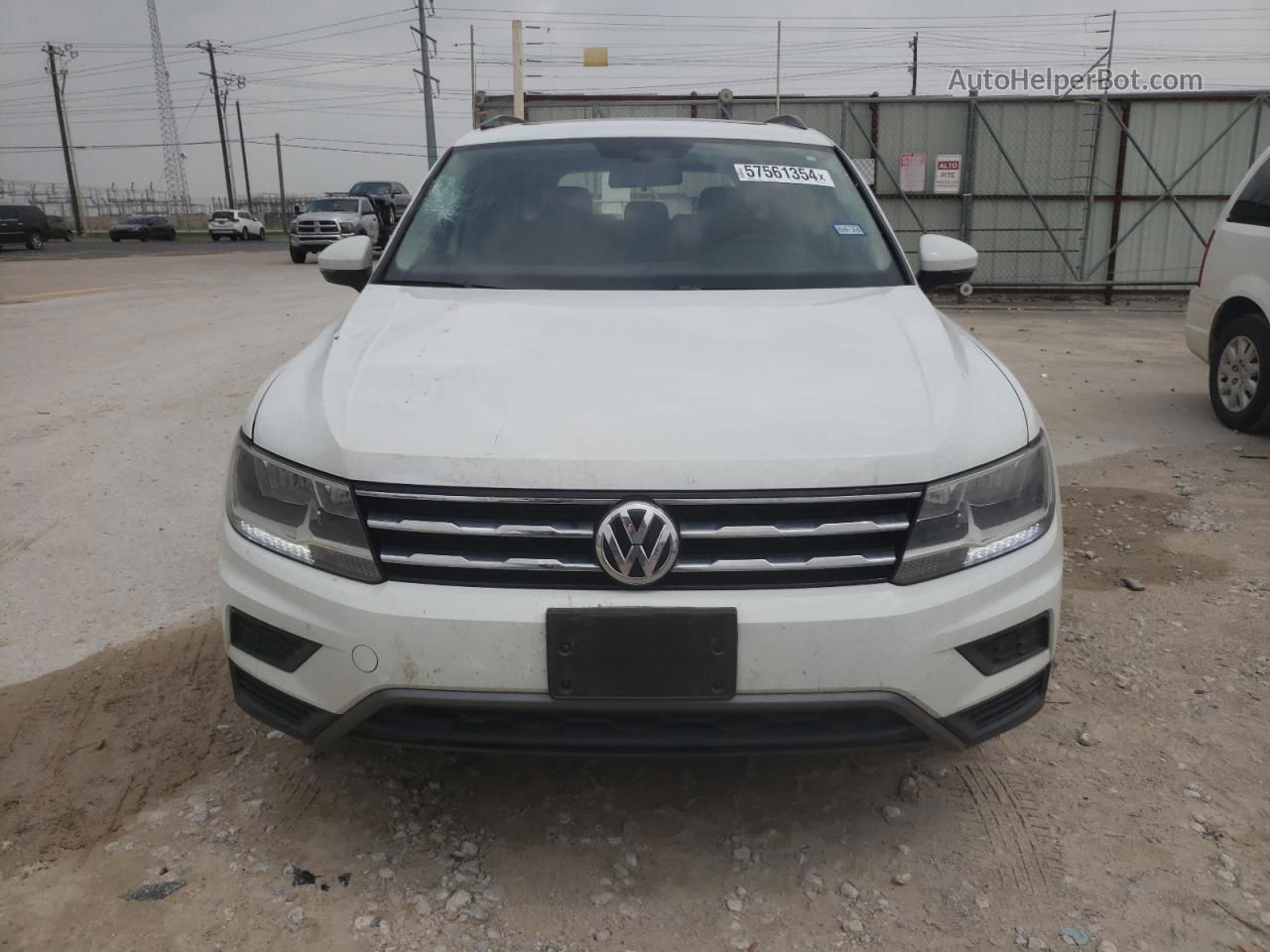 2018 Volkswagen Tiguan Se White vin: 3VV3B7AX4JM086635