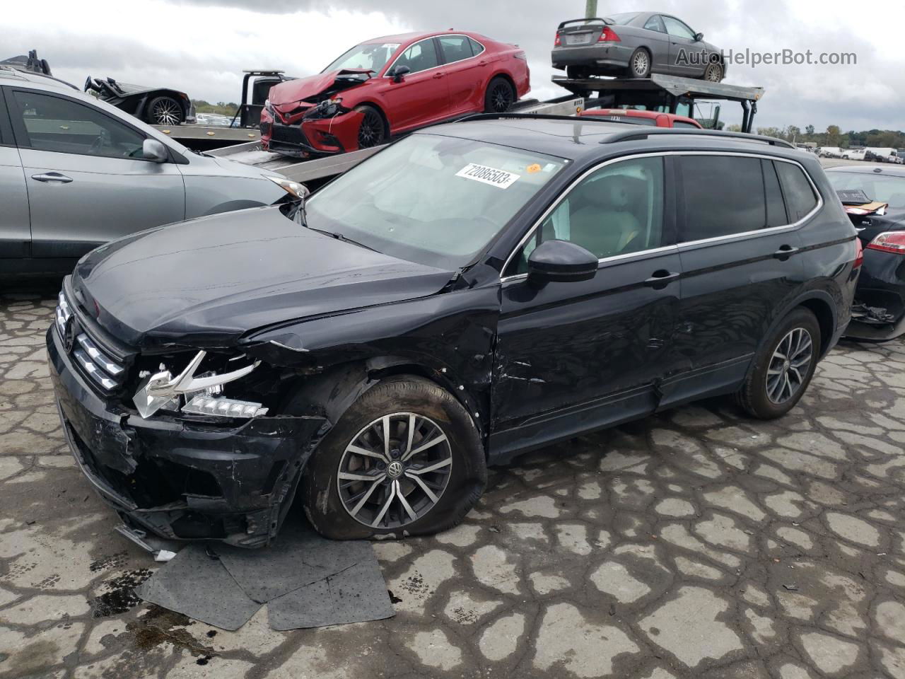 2019 Volkswagen Tiguan Se Black vin: 3VV3B7AX4KM054818