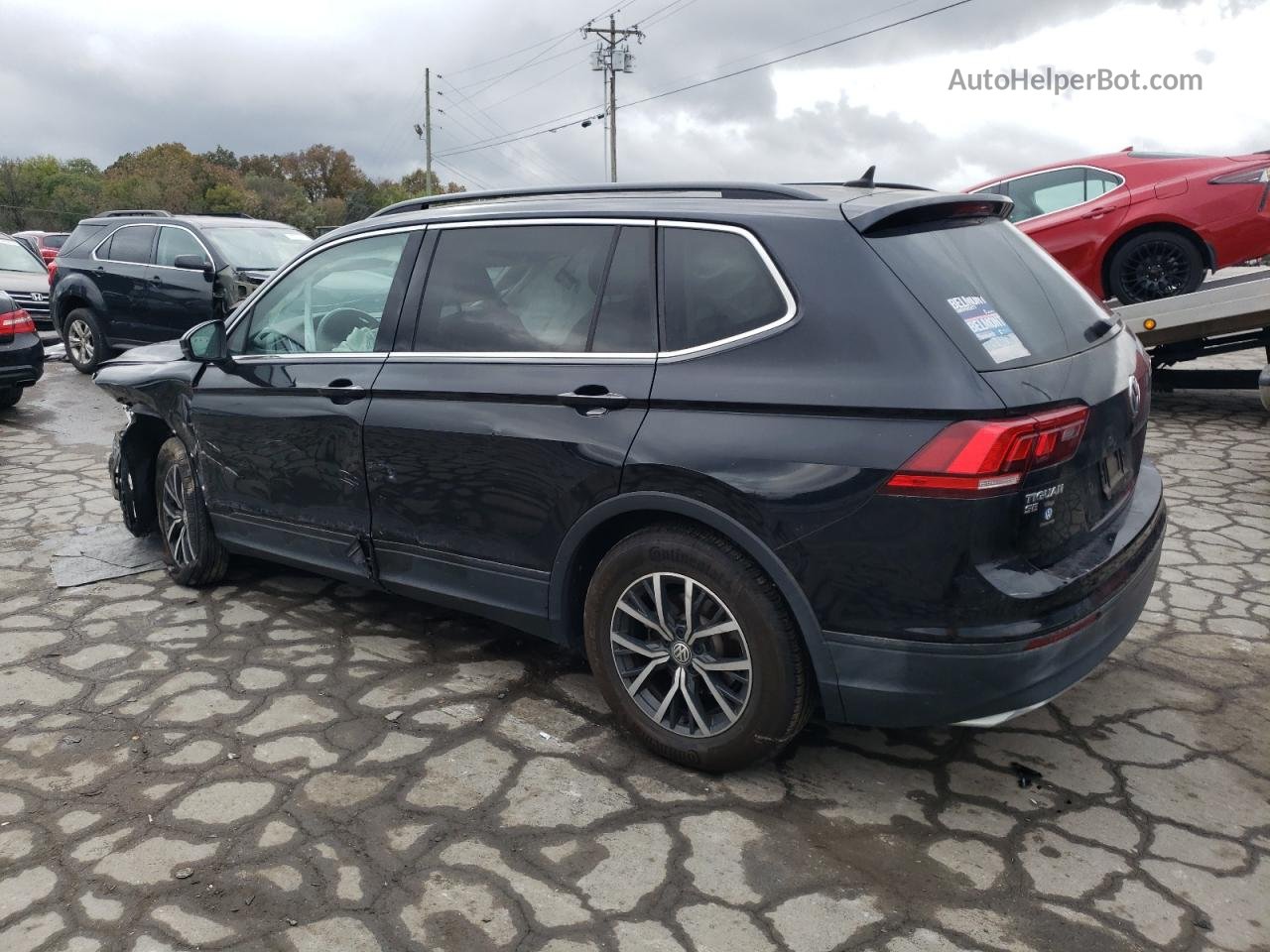 2019 Volkswagen Tiguan Se Черный vin: 3VV3B7AX4KM054818