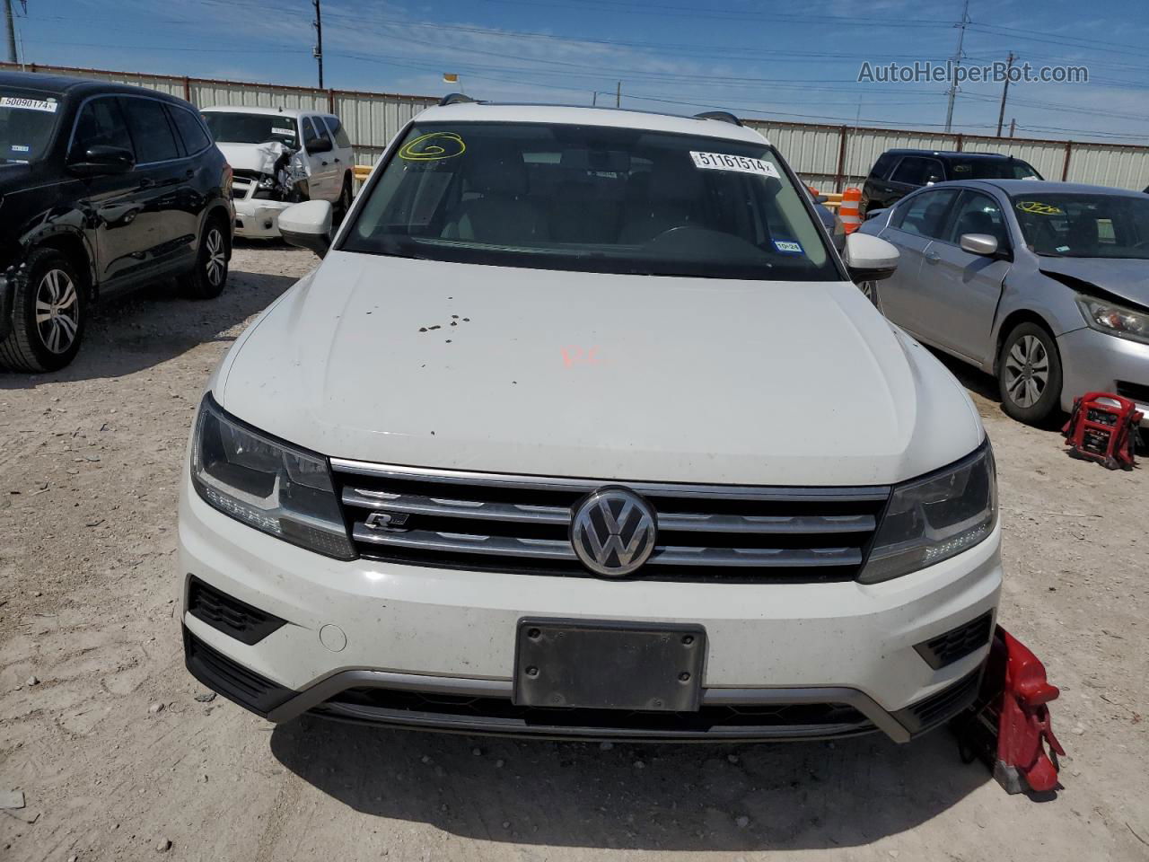 2019 Volkswagen Tiguan Se White vin: 3VV3B7AX4KM096938