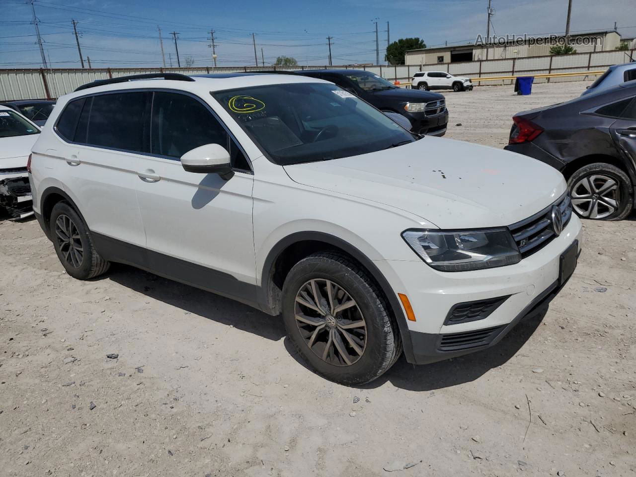 2019 Volkswagen Tiguan Se White vin: 3VV3B7AX4KM096938