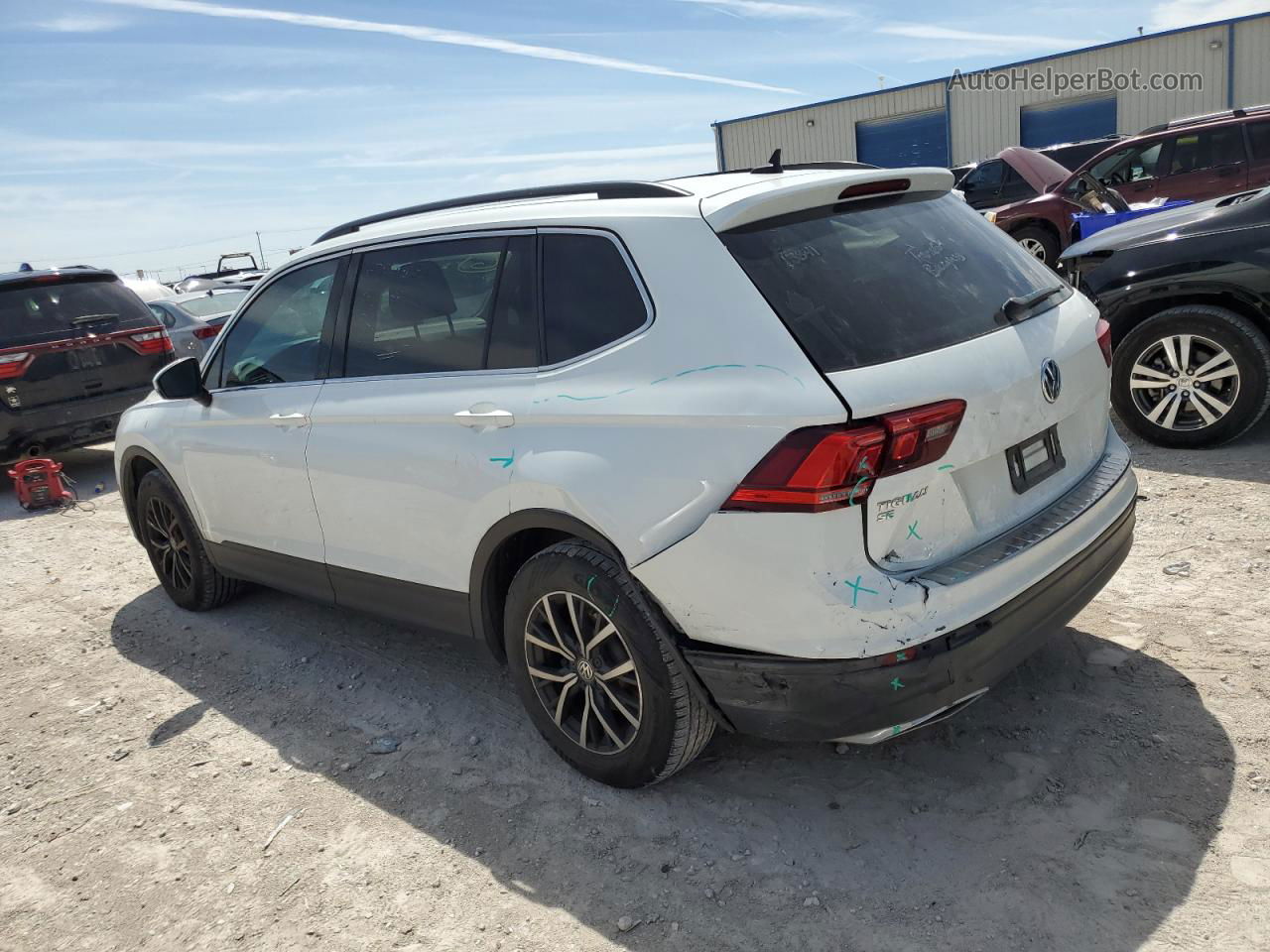 2019 Volkswagen Tiguan Se White vin: 3VV3B7AX4KM096938