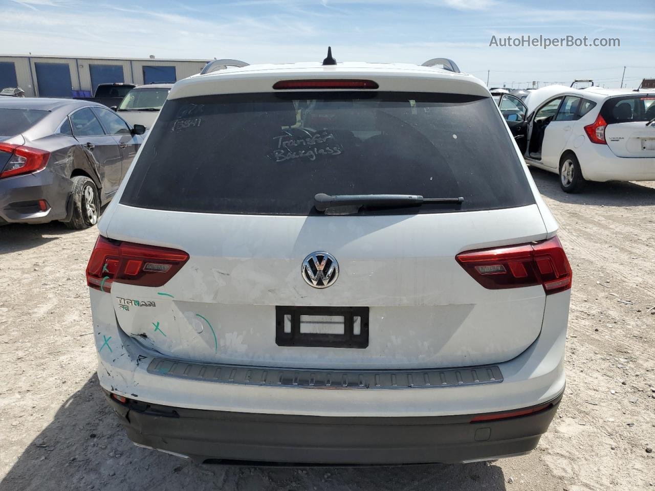 2019 Volkswagen Tiguan Se White vin: 3VV3B7AX4KM096938