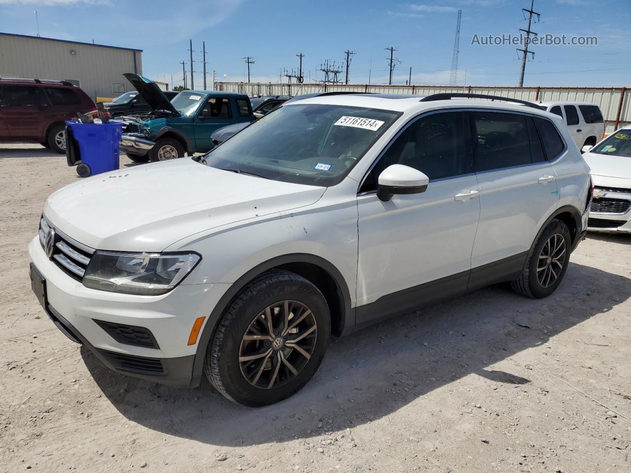 2019 Volkswagen Tiguan Se White vin: 3VV3B7AX4KM096938