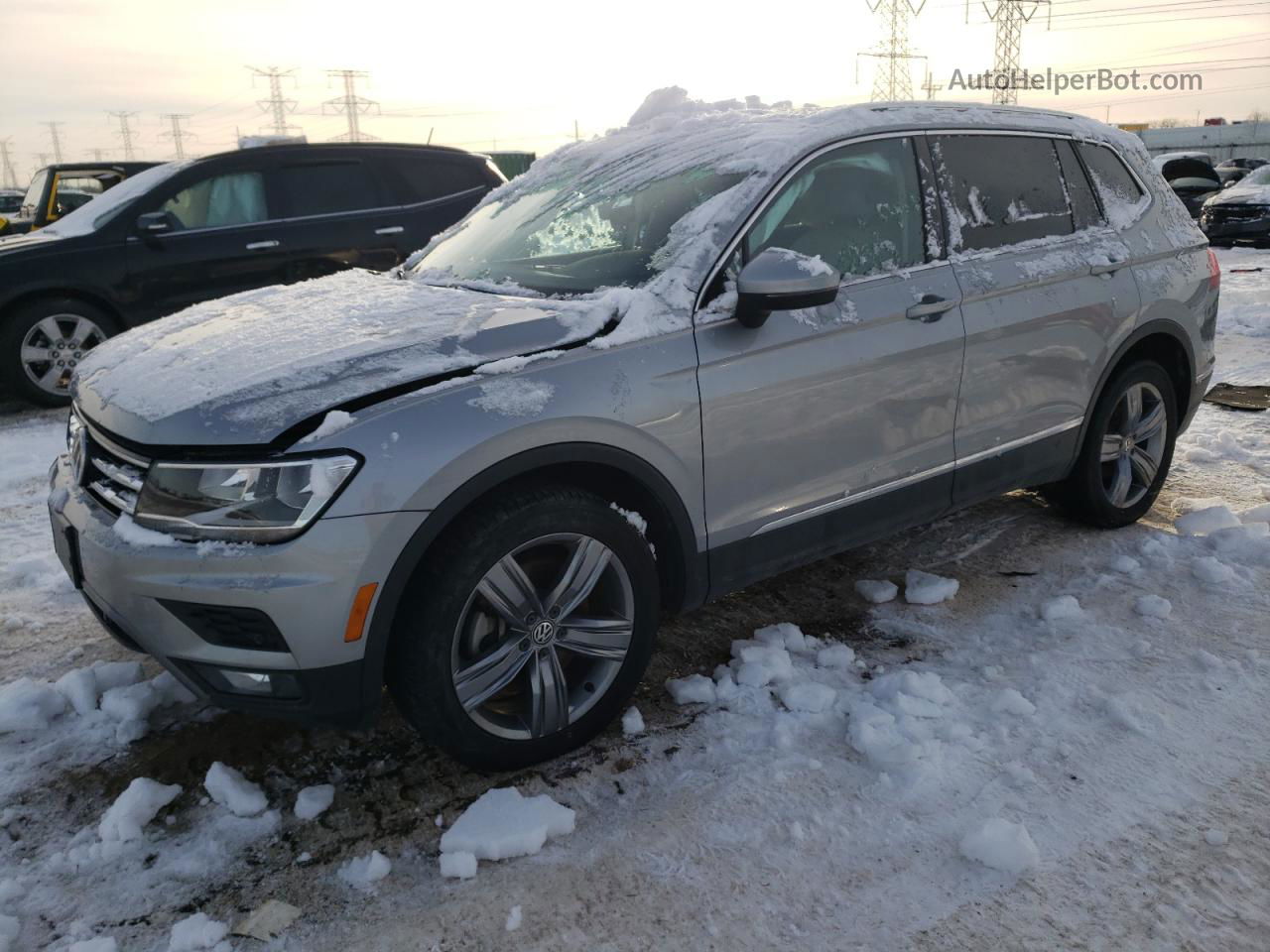 2021 Volkswagen Tiguan Se Серый vin: 3VV3B7AX4MM018761