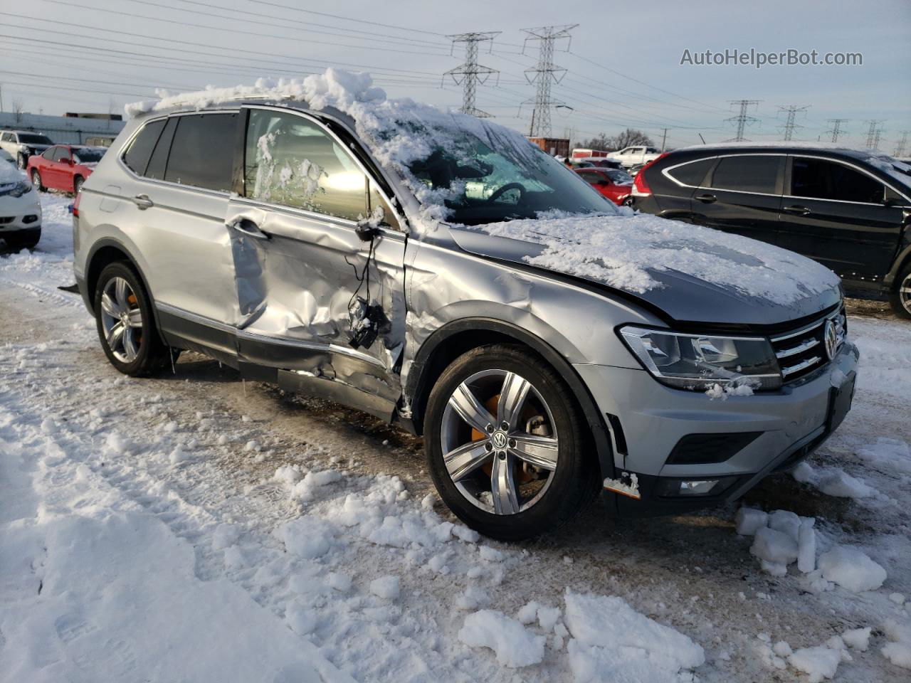 2021 Volkswagen Tiguan Se Серый vin: 3VV3B7AX4MM018761