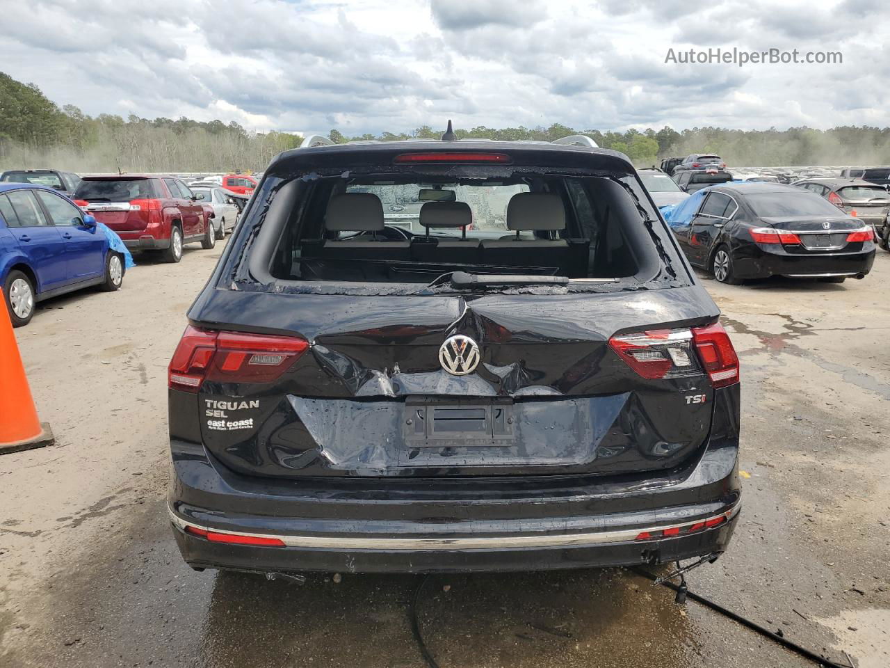 2018 Volkswagen Tiguan Se Черный vin: 3VV3B7AX5JM139746