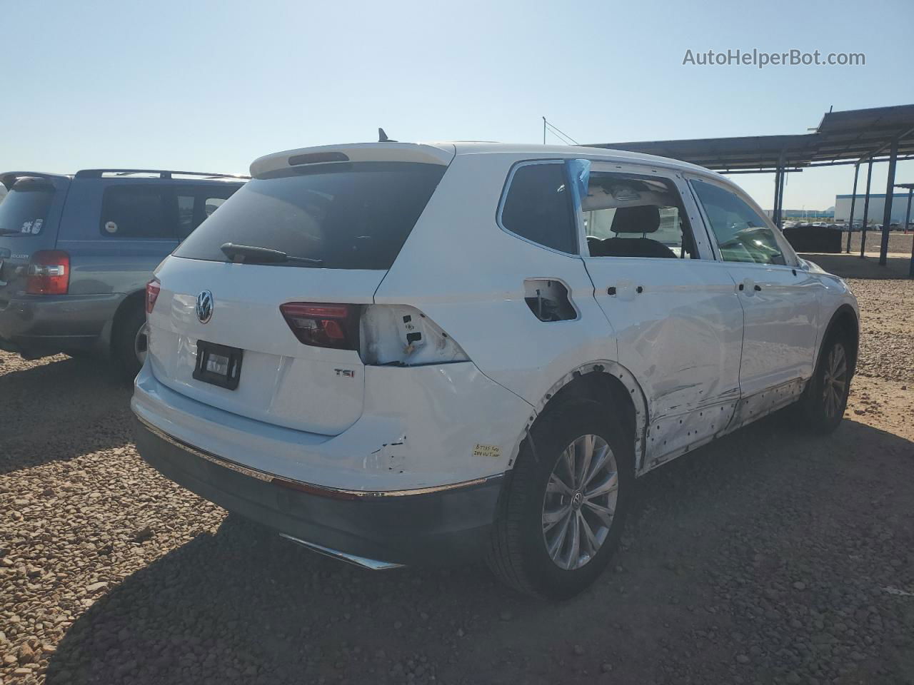 2018 Volkswagen Tiguan Se White vin: 3VV3B7AX5JM163237