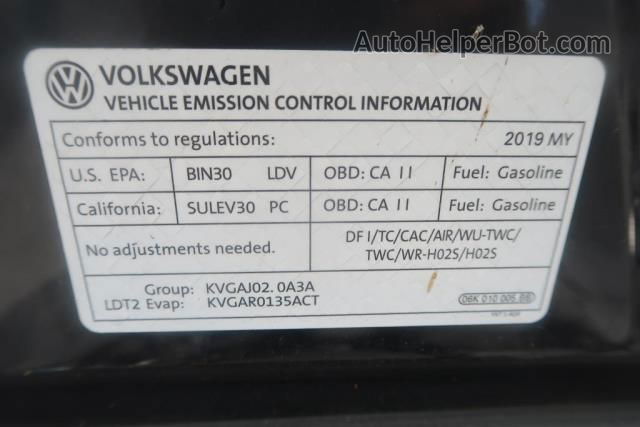 2019 Volkswagen Tiguan Se/sel/sel R-line Black vin: 3VV3B7AX5KM137173