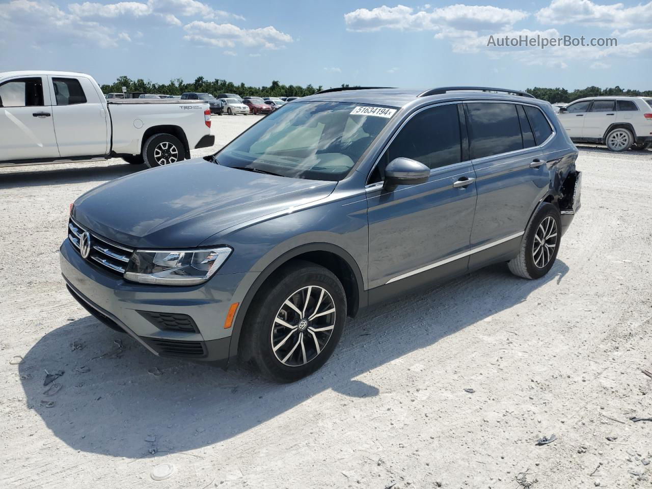 2021 Volkswagen Tiguan Se Gray vin: 3VV3B7AX5MM086938