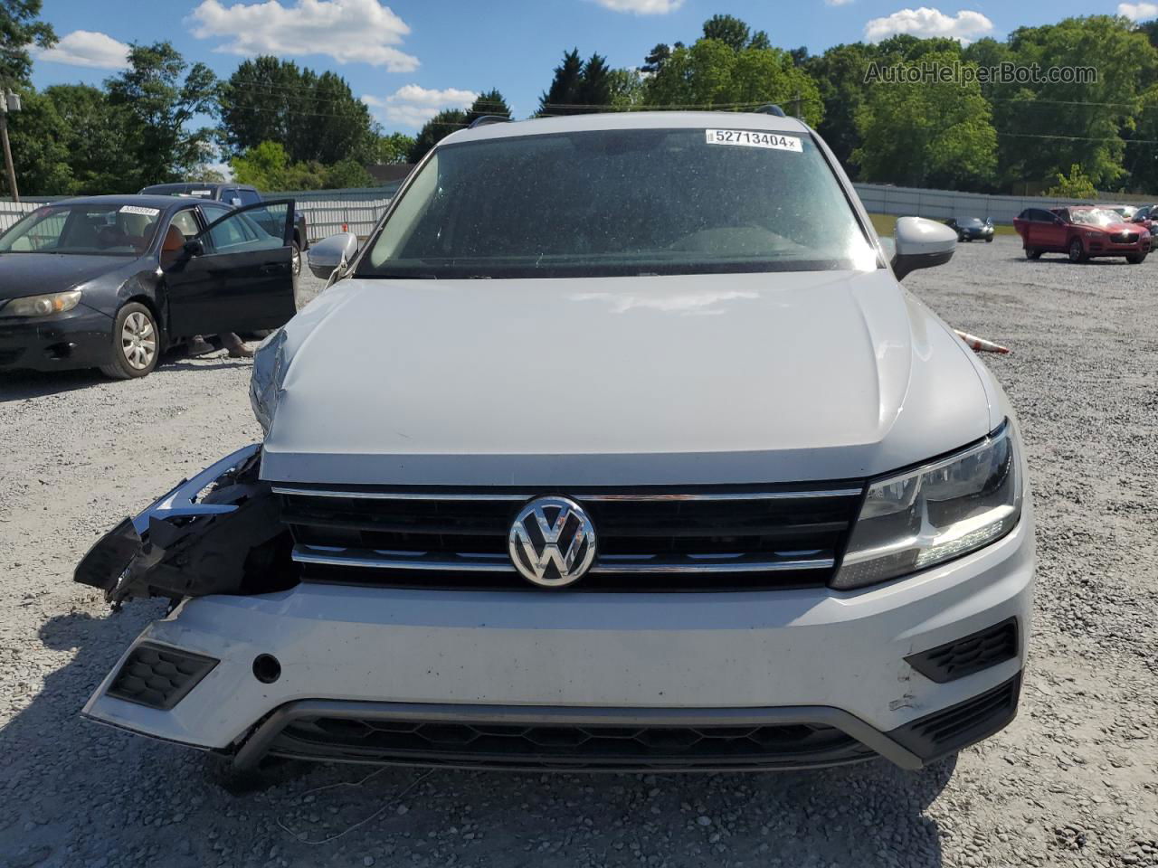 2018 Volkswagen Tiguan Se White vin: 3VV3B7AX6JM222537