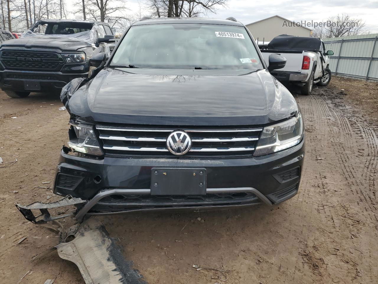 2019 Volkswagen Tiguan Se Black vin: 3VV3B7AX6KM019293