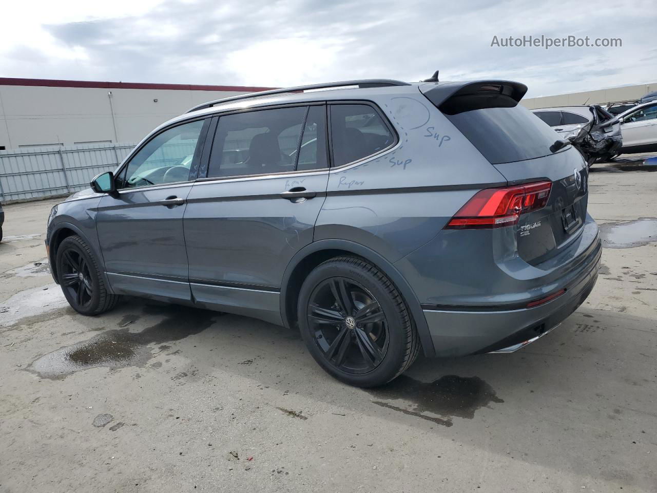 2019 Volkswagen Tiguan Se Gray vin: 3VV3B7AX6KM076030