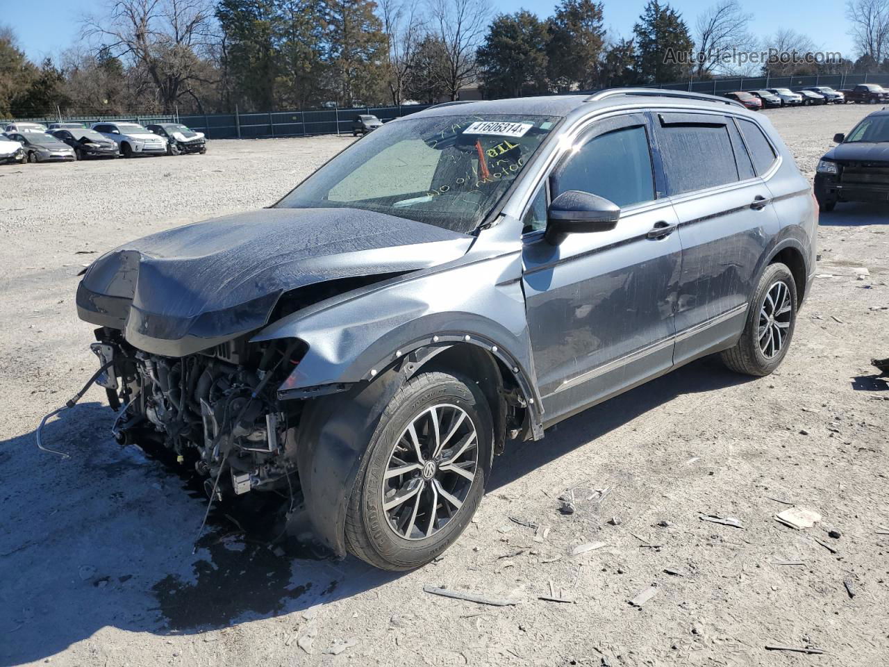 2021 Volkswagen Tiguan Se Серый vin: 3VV3B7AX6MM030958