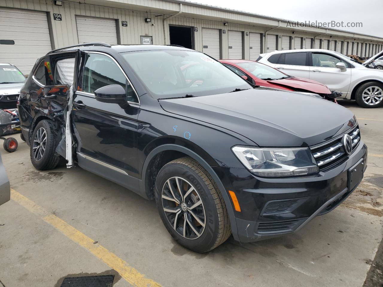 2021 Volkswagen Tiguan Se Black vin: 3VV3B7AX6MM113158