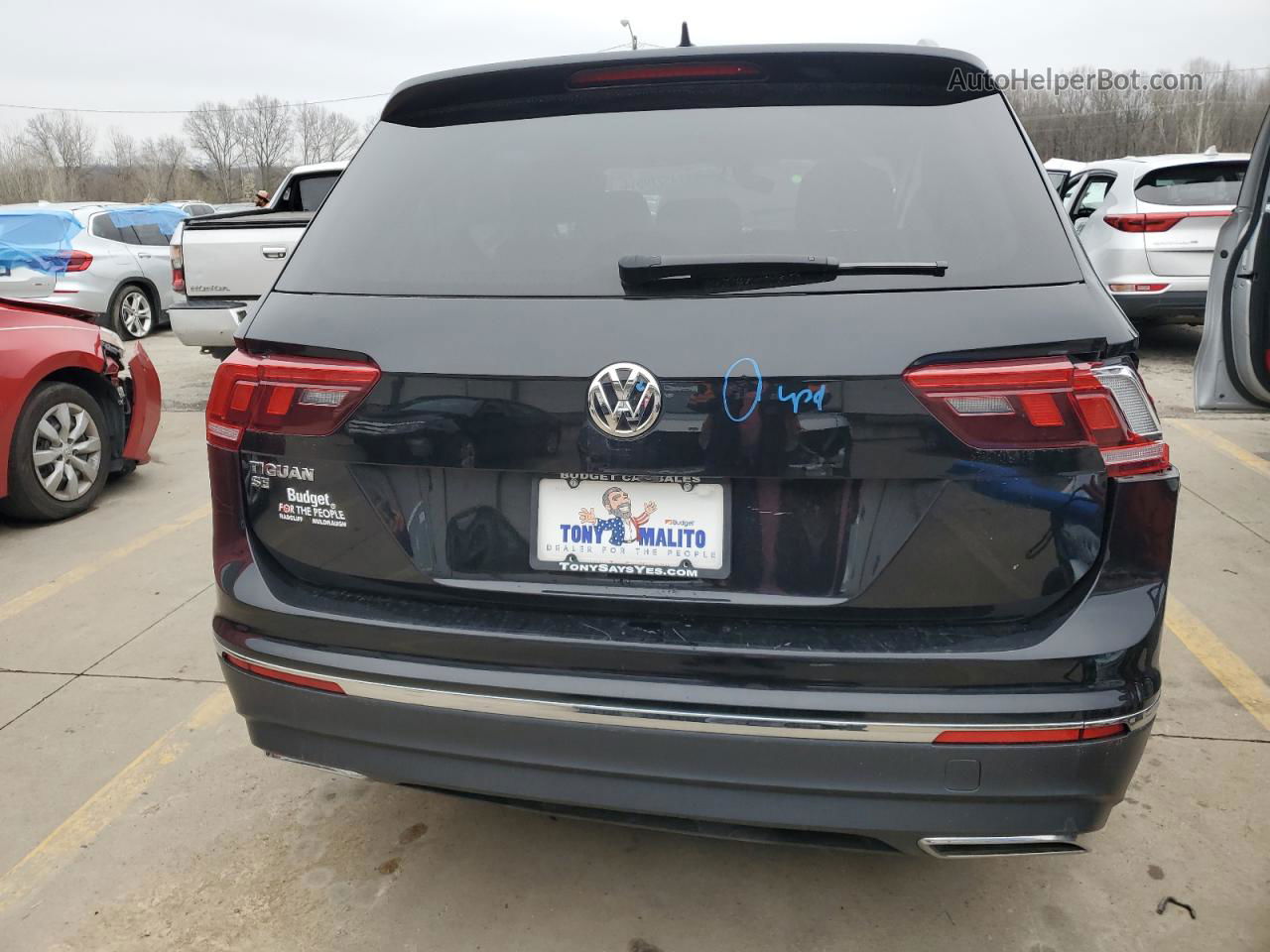 2021 Volkswagen Tiguan Se Черный vin: 3VV3B7AX6MM113158