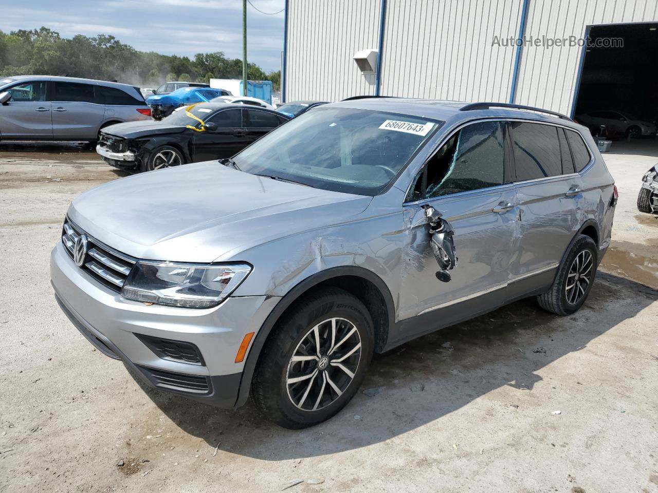 2021 Volkswagen Tiguan Se Silver vin: 3VV3B7AX6MM125925