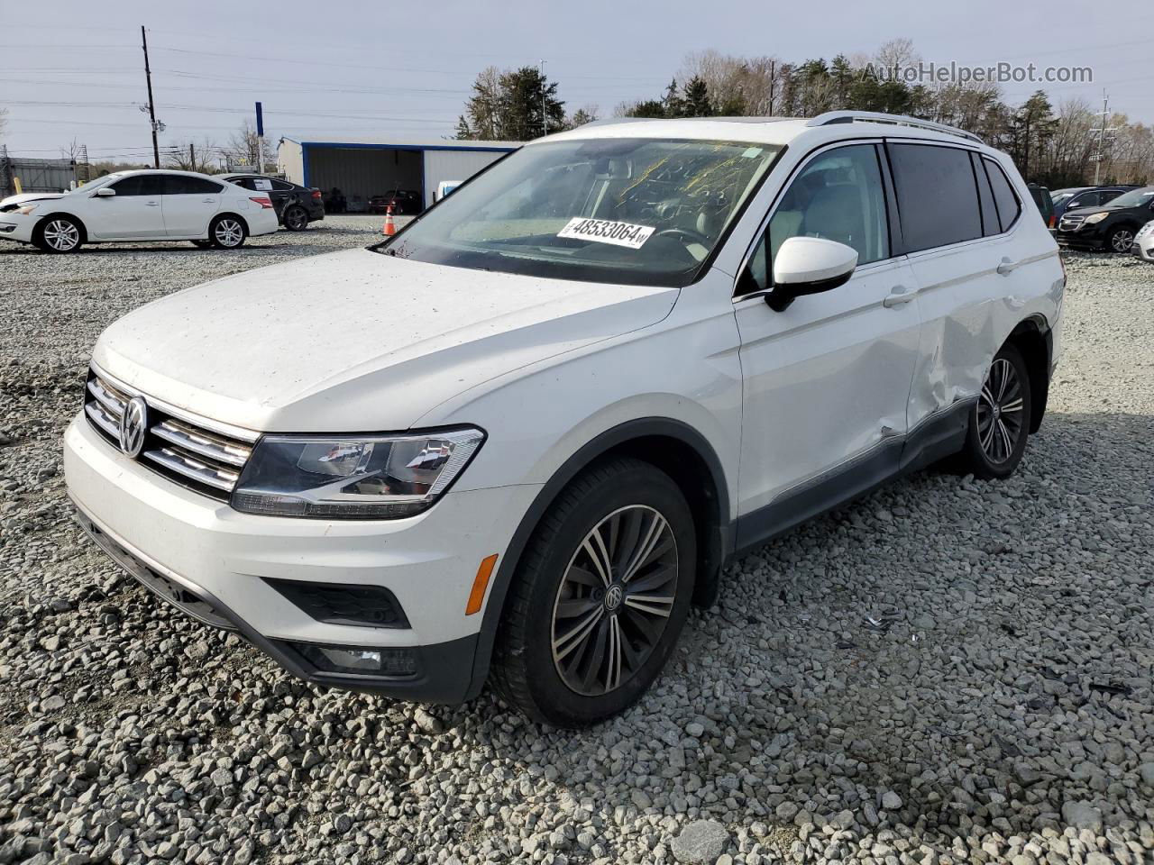 2019 Volkswagen Tiguan Se Белый vin: 3VV3B7AX7KM050505