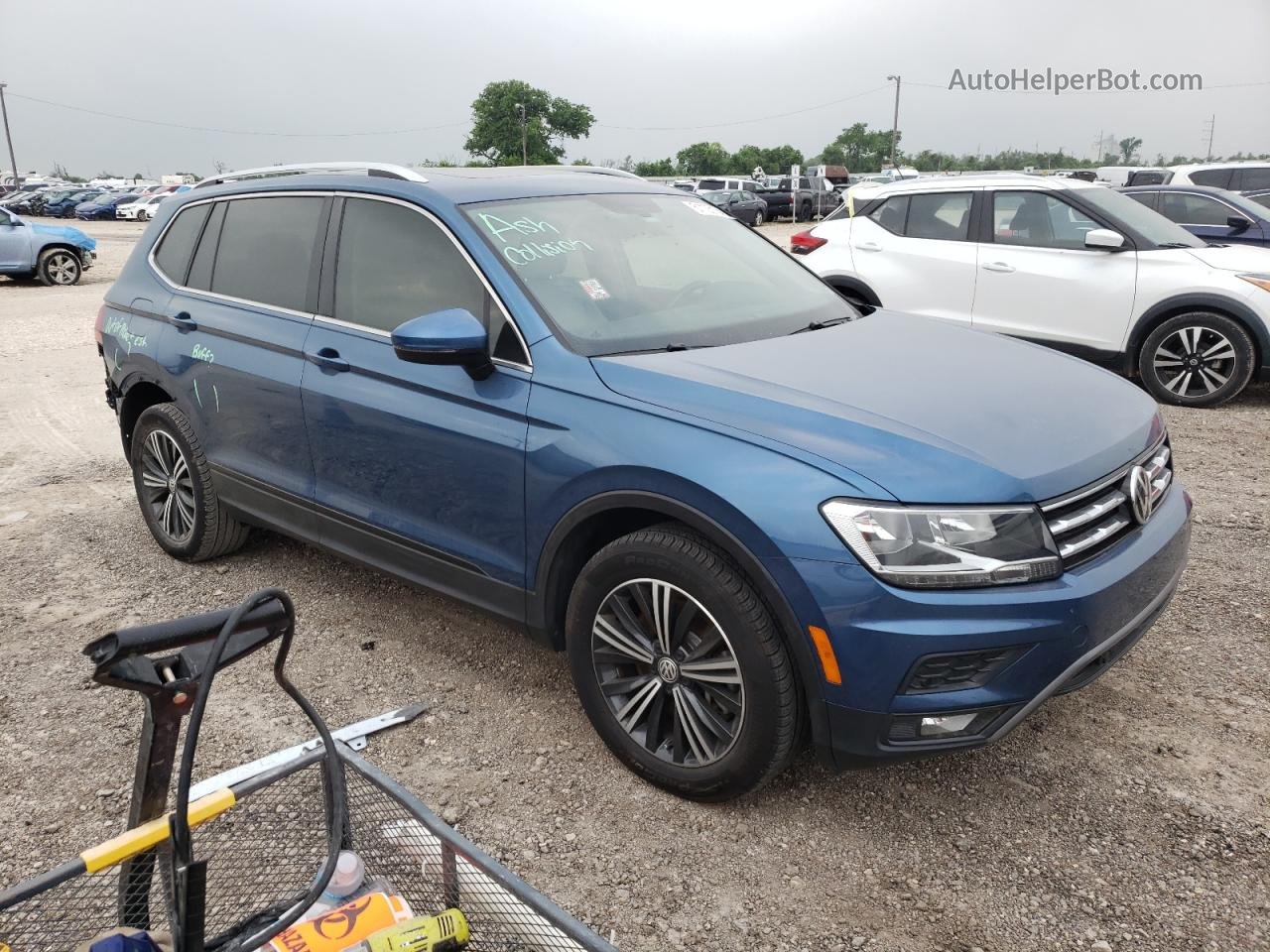 2019 Volkswagen Tiguan Se Blue vin: 3VV3B7AX7KM070799