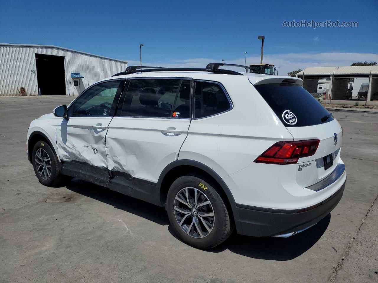 2019 Volkswagen Tiguan Se White vin: 3VV3B7AX7KM087179