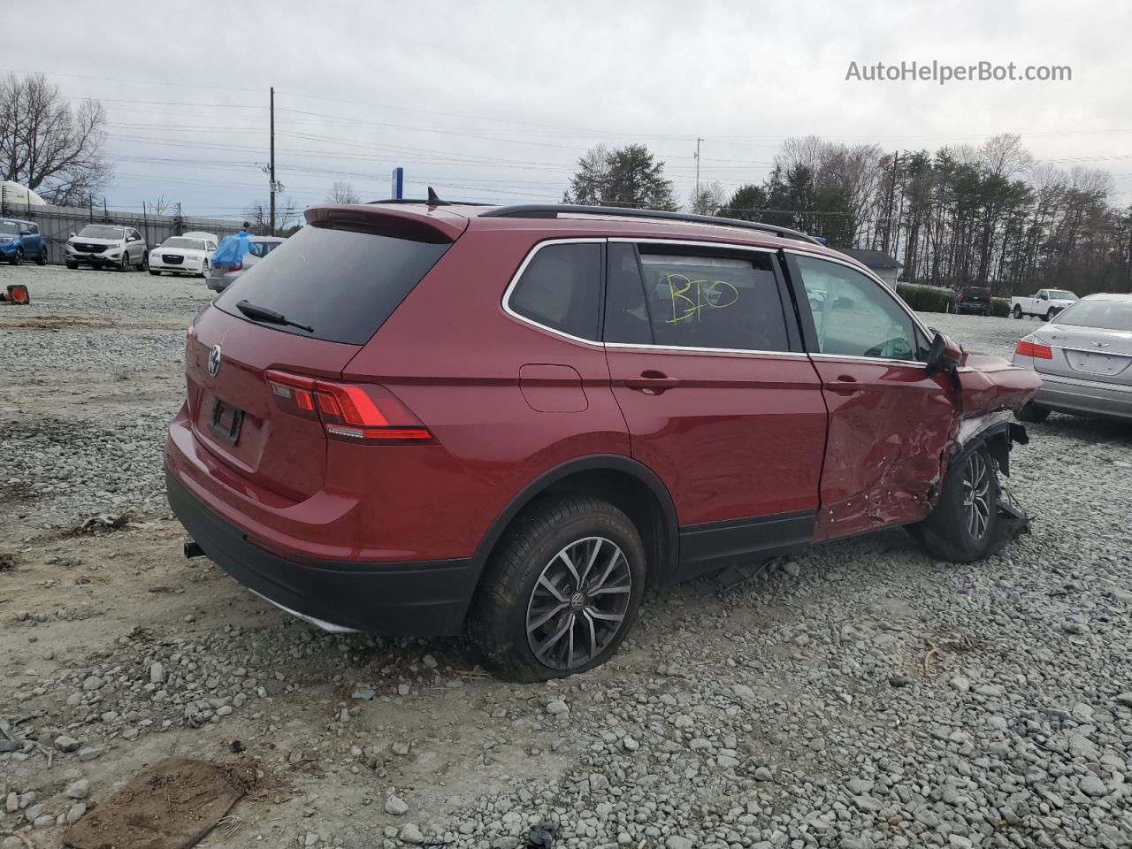 2019 Volkswagen Tiguan Se Burgundy vin: 3VV3B7AX7KM115403