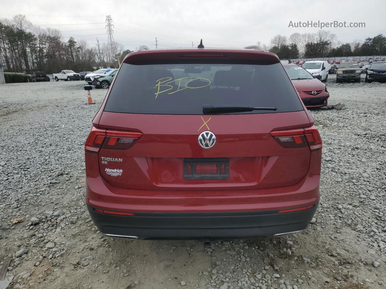 2019 Volkswagen Tiguan Se Бордовый vin: 3VV3B7AX7KM115403