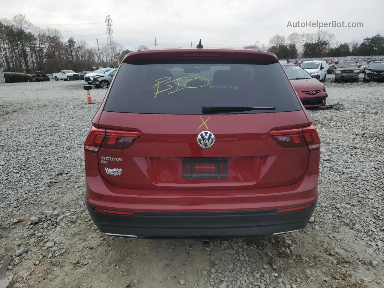 2019 Volkswagen Tiguan Se Burgundy vin: 3VV3B7AX7KM115403