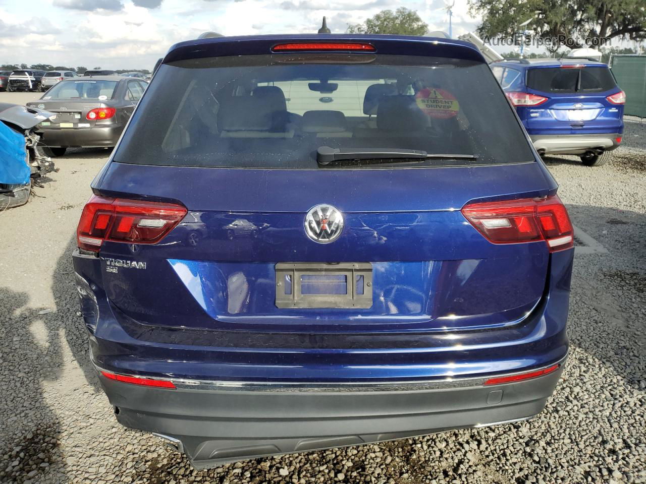 2021 Volkswagen Tiguan Se Синий vin: 3VV3B7AX7MM082566