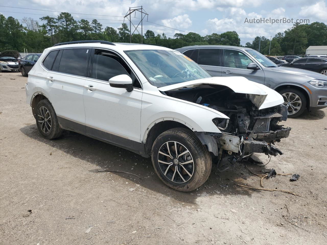 2021 Volkswagen Tiguan Se Белый vin: 3VV3B7AX7MM158819