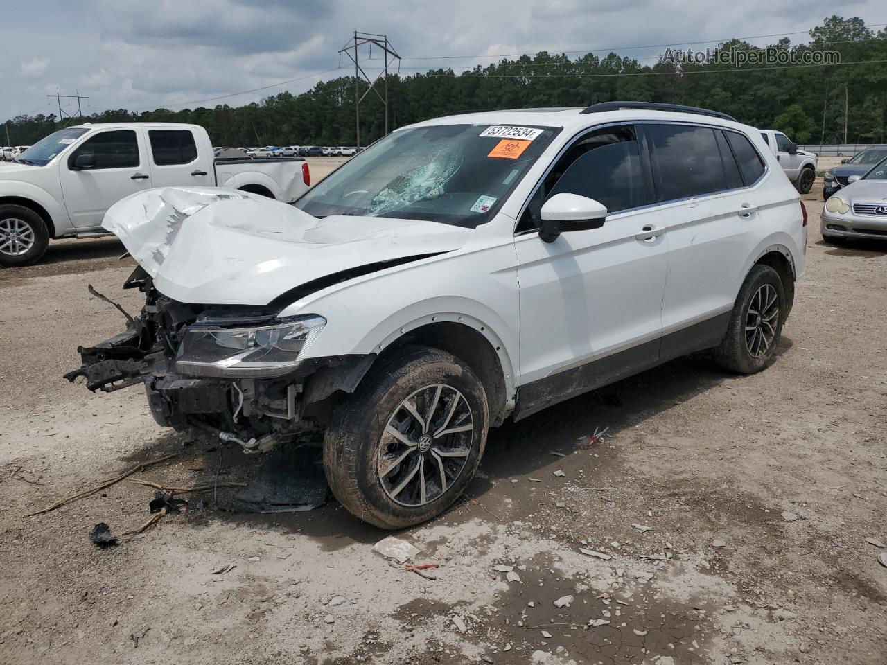 2021 Volkswagen Tiguan Se Белый vin: 3VV3B7AX7MM158819