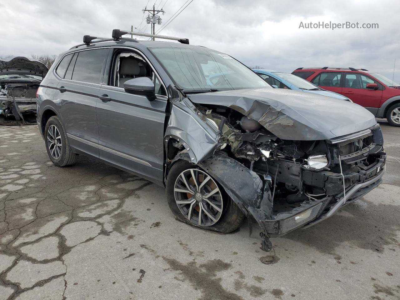 2018 Volkswagen Tiguan Se Серый vin: 3VV3B7AX8JM035574