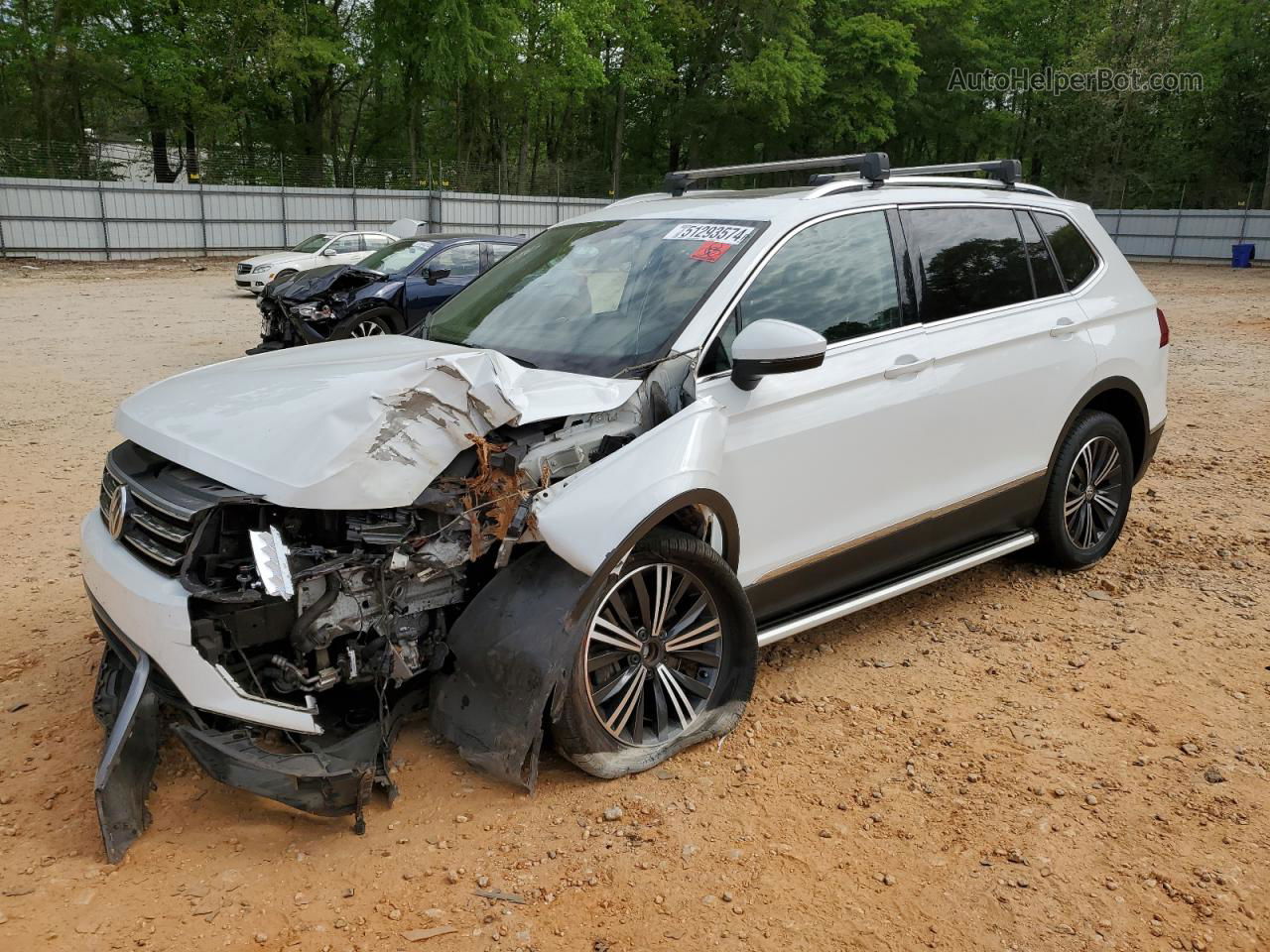 2019 Volkswagen Tiguan Se Белый vin: 3VV3B7AX8KM094612