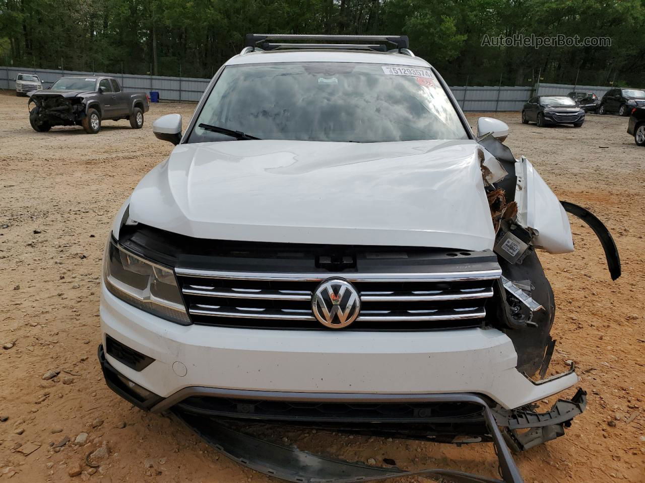 2019 Volkswagen Tiguan Se White vin: 3VV3B7AX8KM094612