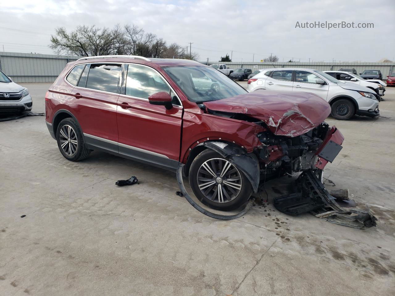 2019 Volkswagen Tiguan Se Красный vin: 3VV3B7AX8KM141122