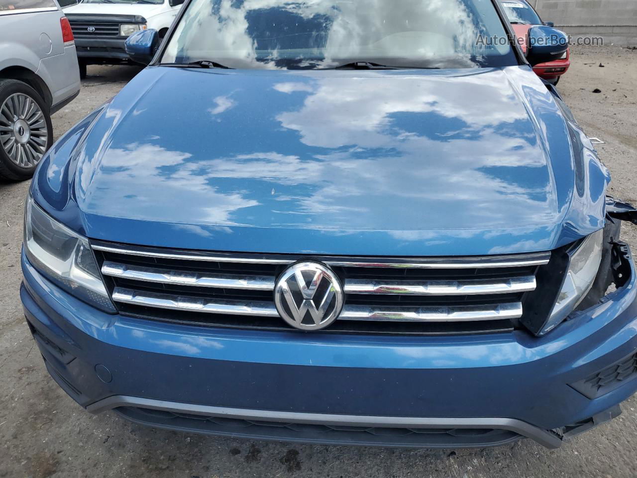 2019 Volkswagen Tiguan Se Blue vin: 3VV3B7AX8KM192619