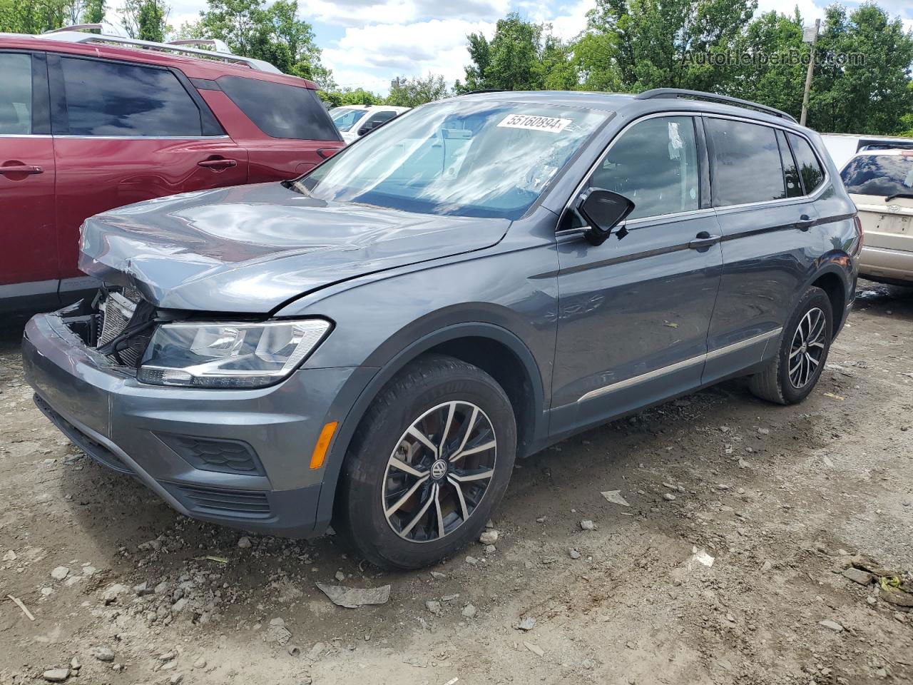 2021 Volkswagen Tiguan Se Gray vin: 3VV3B7AX8MM078767